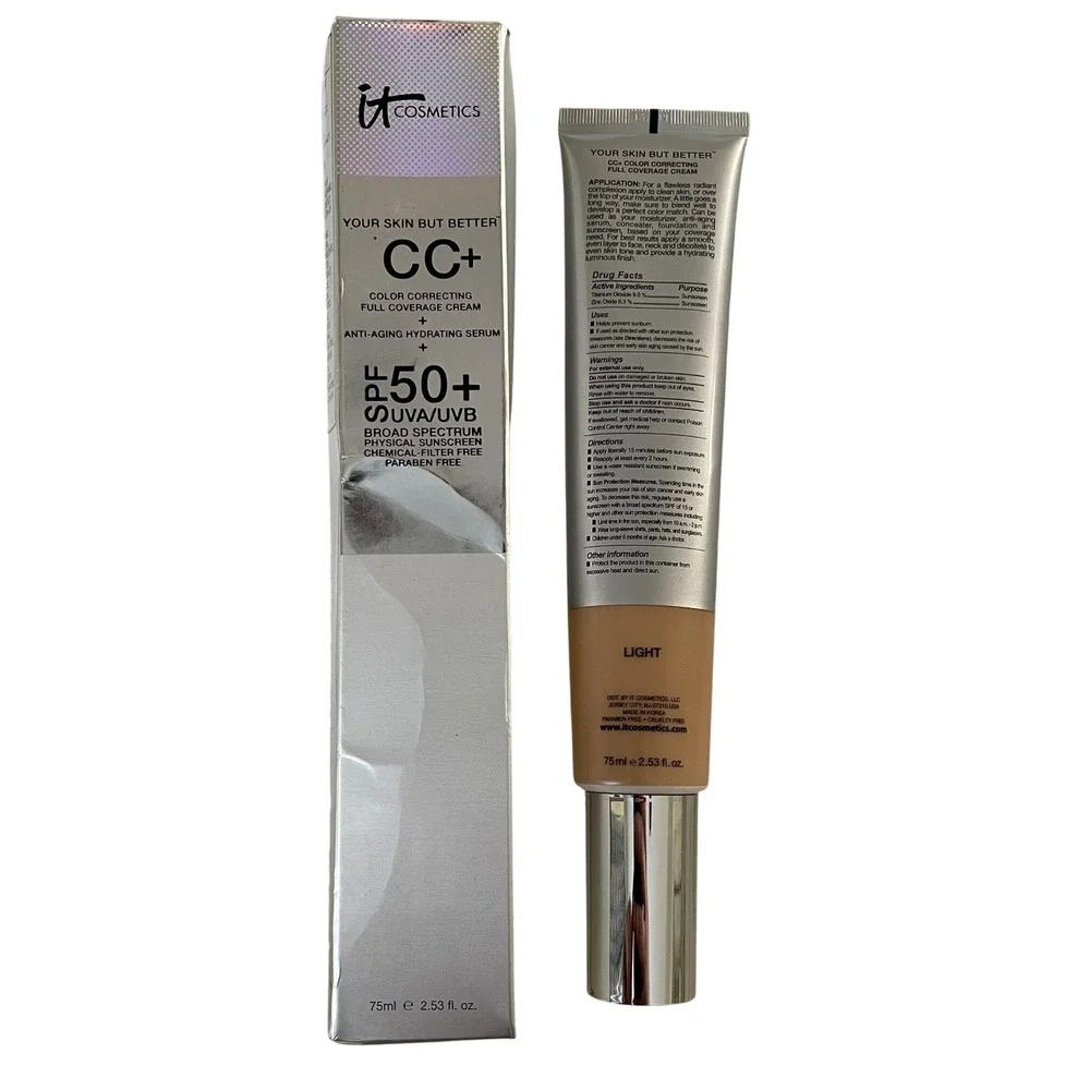 NEW IT Cosmetics Your Skin But Better CC+‎ Full Coverage Cream LIGHT SPF 50
